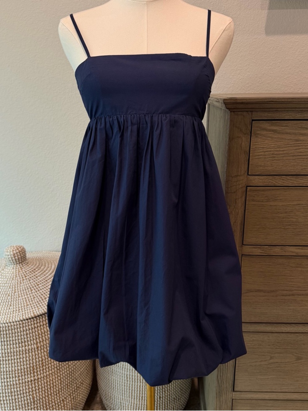 Aritzia Sunday Best Elio Popin Mini Dress Navy Blue Size 2 XS